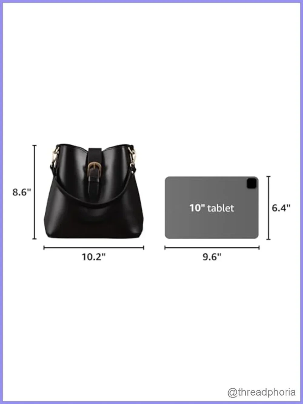 Vegan Leather Hobo Bucket Bag Shoulder Handbag with Crossbody Strap and